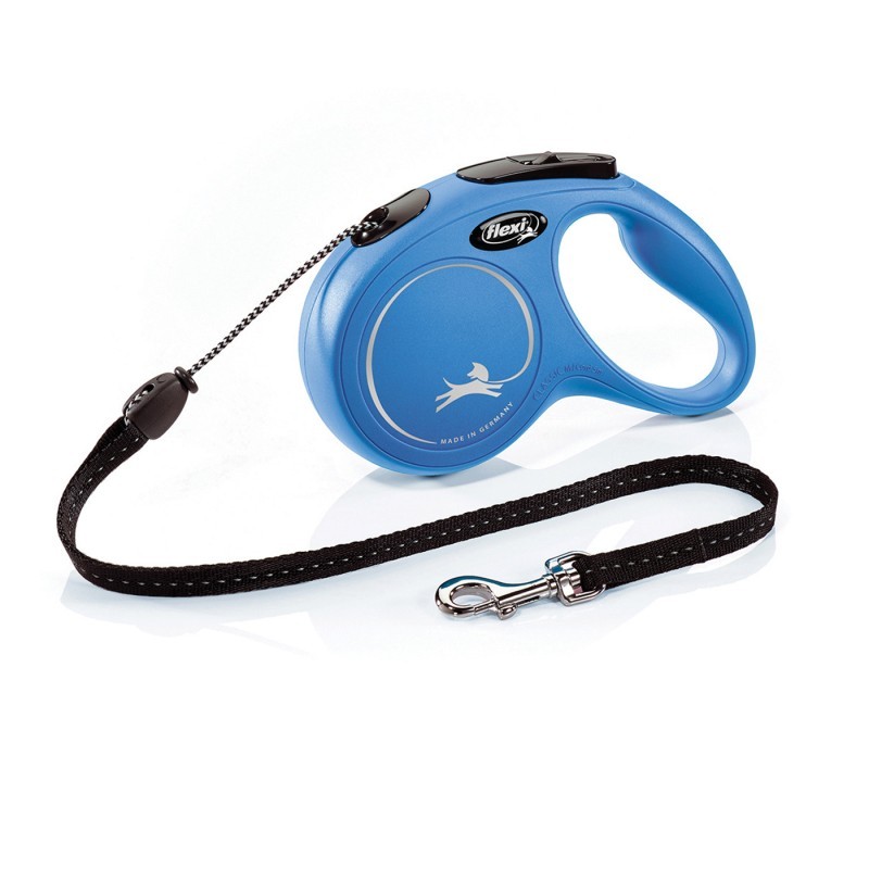 Flexi New Classic avec cordon de 5 m | Laisse avec enrouleur chien et chat