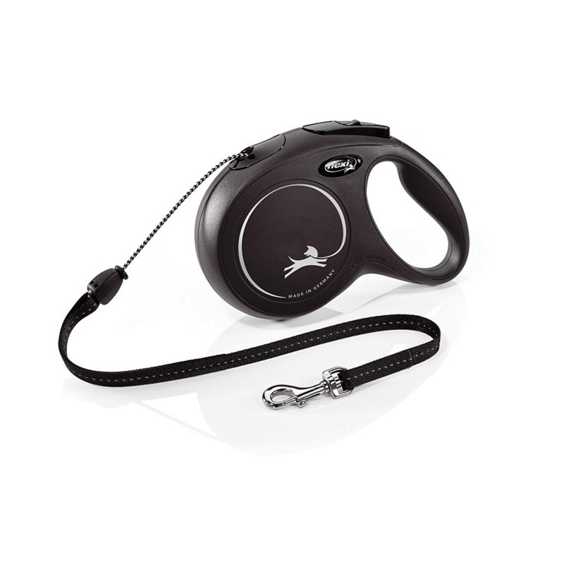 Flexi New Classic avec cordon de 5 m | Laisse avec enrouleur chien et chat