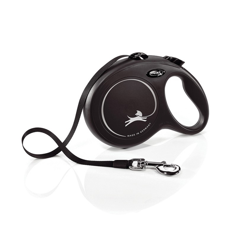 Flexi New Classic avec sangle de 5 m | Laisse avec enrouleur chien