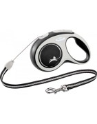 Flexi New Comfort avec cordon de 3 m | Max 8 kg | Laisse avec enrouleur chien et chat