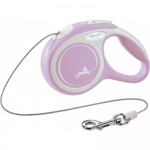Flexi New Comfort avec cordon de 3 m | Max 8 kg | Laisse avec enrouleur chien et chat