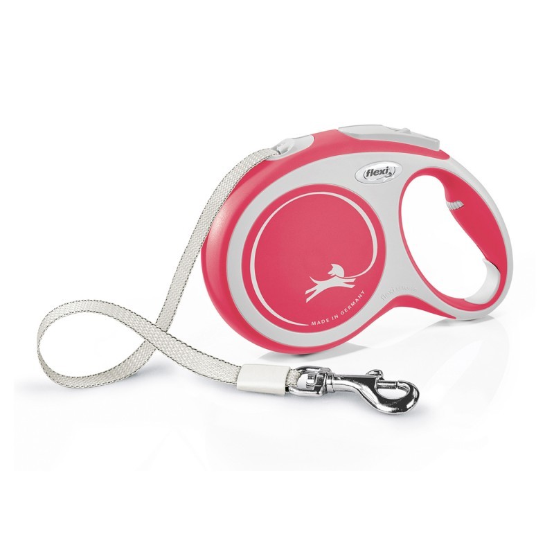 Flexi New Comfort avec sangle de 5 m | Laisse avec enrouleur chien