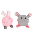 Camon | Chien et Chiot | Peluche avec balle sonore