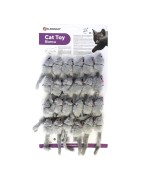 Lot de 24 Souris grises poil ras