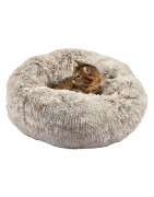 BOBBY | Chien et Chat | Coussin donut POILU Beige