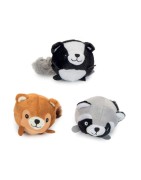 Beeztees | Chien | Peluche animaux tête ronde sonore de 10 cm
