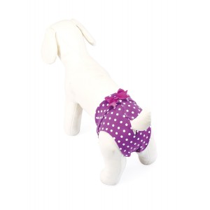 Camon | Chien | Culotte hygiène fantaisie mauve à pois blancs