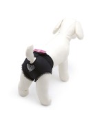 Camon | Chien | Culotte hygiène fantaisie noire cœur strass
