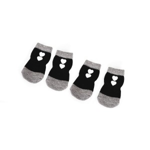 Camon | Chaussettes antiglisses noires pour chien