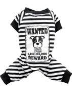 Doggy Dolly | Chien | Pyjama rayé noir et blanc WANTED
