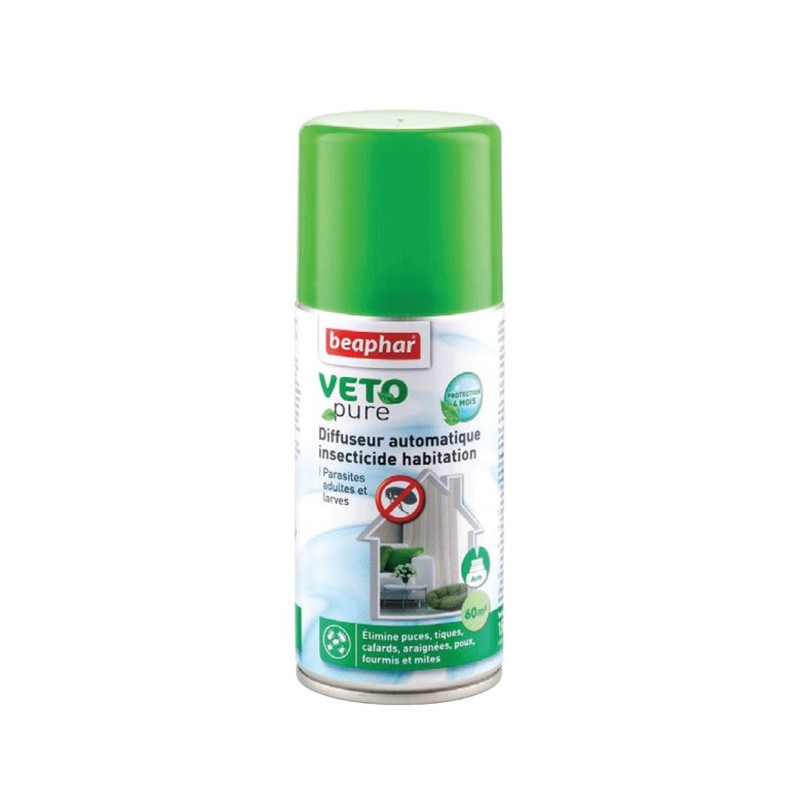 Fogger diffuseur insecticide habitation VETOPURE| Beaphar I Anti-parasitaire pour chien