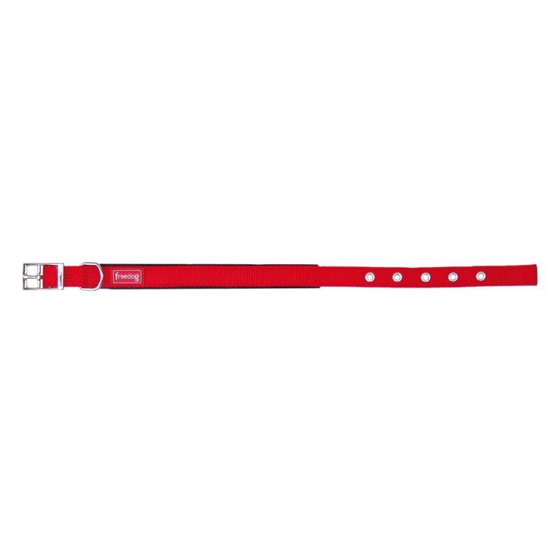 Freedog | Chien | Collier nylon ergonomique rouge