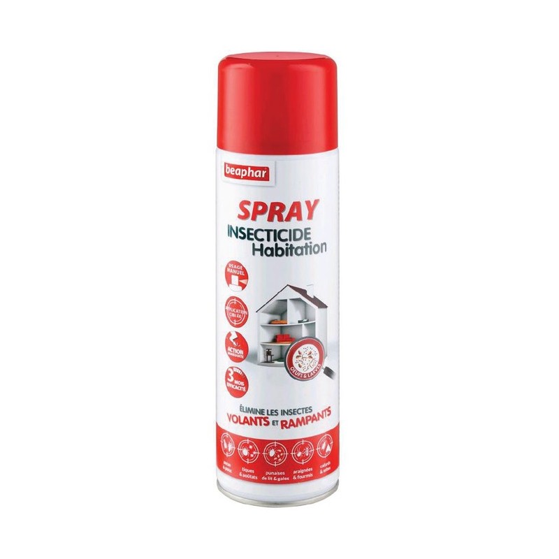 Spray insecticide antiparasitaire pour chien habitation élimine volants et rampants | Beaphar