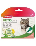 Boite de 3 pipettes répulsives antiparasitaires pour chat et chaton VETOPURE | Beaphar