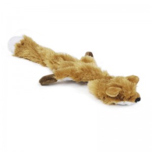 Peluche pour chien | Renard sans rembourrage avec pouic | 52 cm