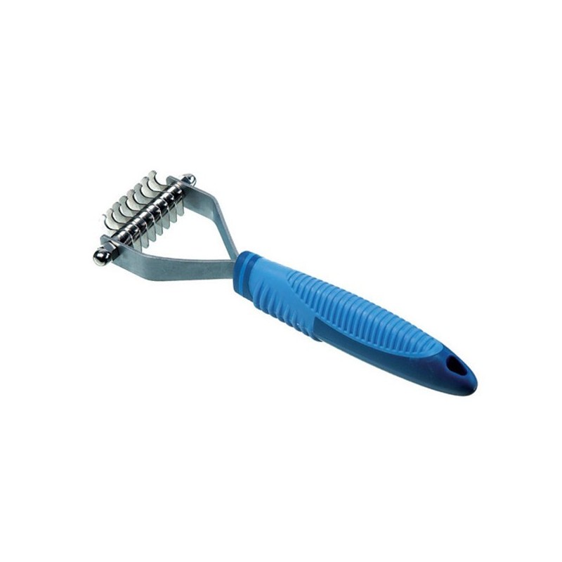 Démêloir trimmer avec manche antidérapant pour le sous-poil du chien et chat