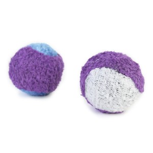 Jouet chat balle de tennis peluche