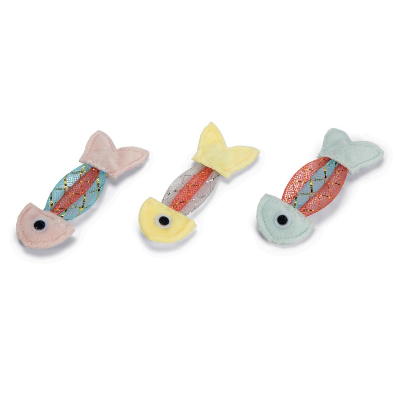 Lot de 3 poissons en peluche