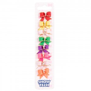 Showtech | Chien | Lot de 8 nœuds papillons strass