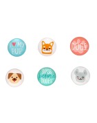 Pearhead | Chien | Lot de 6 Magnets