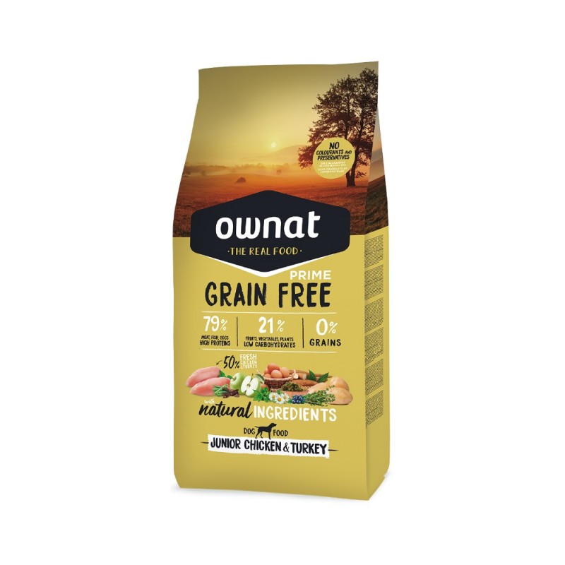 Ownat | Chien | Croquette Sans Céréales PRIME JUNIOR Poulet et Dinde