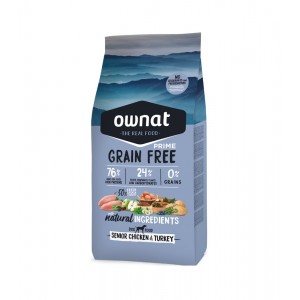 Ownat | Chien | Croquette Sans Céréales PRIME SENIOR Poulet et Dinde