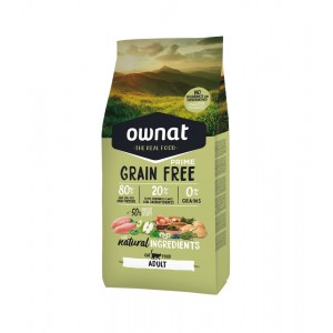 Ownat | Chat | Croquette Sans Céréales PRIME ADULTE Poulet et Dinde