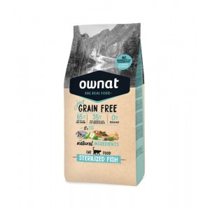 Ownat | Chat | Croquettes Sans Céréales STERILIZED Poisson