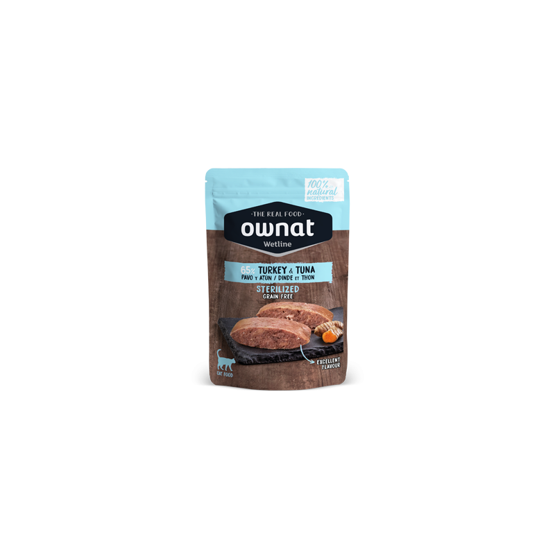 Ownat | Chat | Pâtée Wetline TURKEY/TUNA Chat stérilisé 85 g