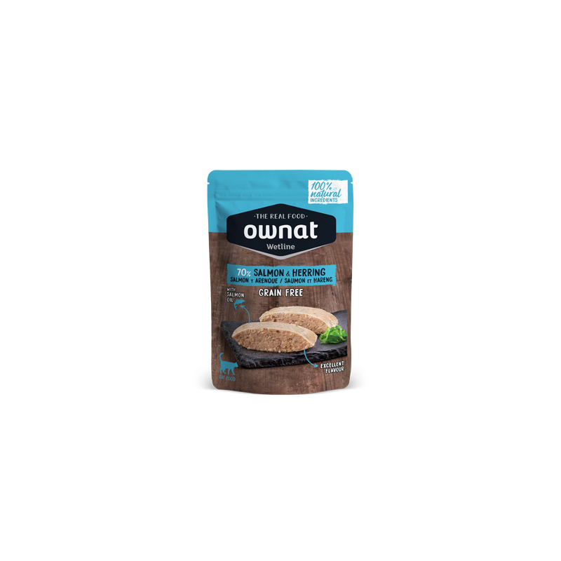 Ownat | Chat | Pâtée Wetline SALMON/HERRING Sans Céréales 85 g
