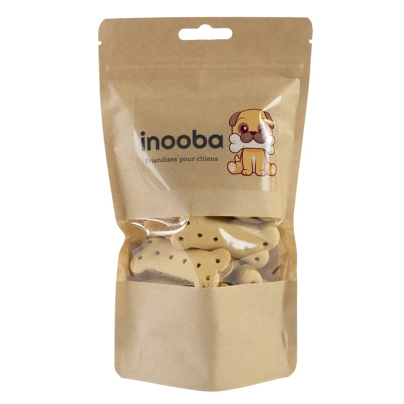 Sachet gourmand 150g de biscuits pour chien os fourrés