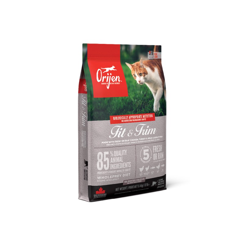 Croquettes sans céréales pour chat adulte en surpoids | ORIJEN Fit & Trim