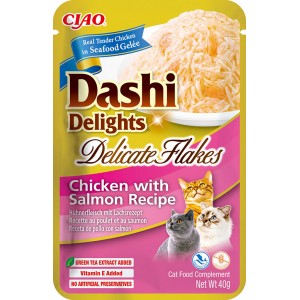 INABA Chat Dashi Delicate Flakes – Poulet & Saumon – 40 g