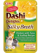 INABA Chat Dashi Delights Silky Broth – Poulet, Thon & Saint-Jacques – 40 g