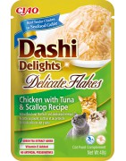 INABA Chat Dashi Delicate Flakes – Poulet, Thon & Saint-Jacques – 40 g