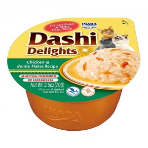 INABA Chat Dashi Delights – Poulet & Flocons de Bonite – 70 g