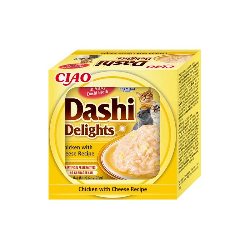 INABA Chat Dashi Delights – Poulet & Fromage – 70 g