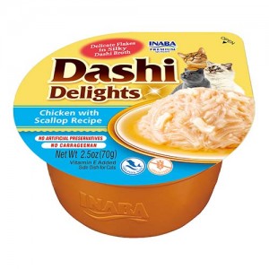 INABA Chat Dashi Delights – Poulet & Saint-Jacques – 70 g