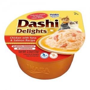 INABA Chat Dashi Delights – Poulet, Thon & Saumon – 70 g