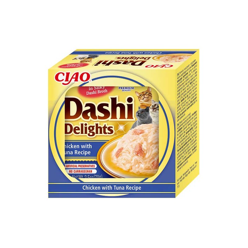 INABA Chat Dashi Delights – Poulet & Thon – 70 g