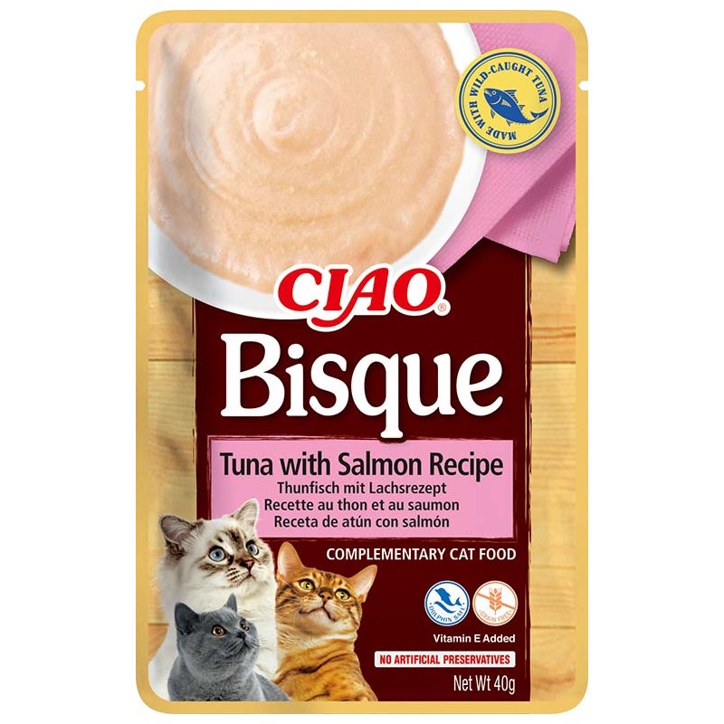 INABA Chat Ciao Bisque – Thon & Saumon – 40 g