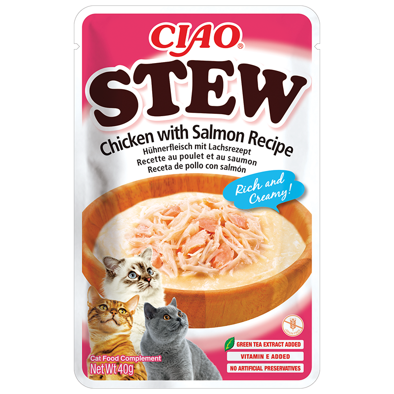 INABA Chat Ciao Stew – Poulet & Saumon – 40 g