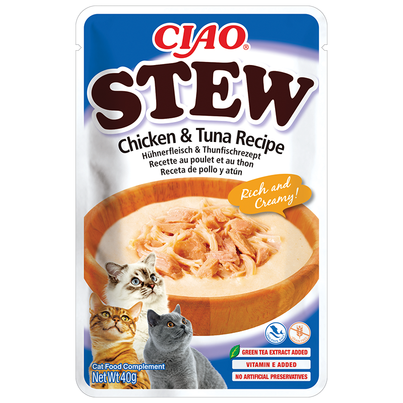 INABA Chat Ciao Stew – Poulet & Thon – 40 g
