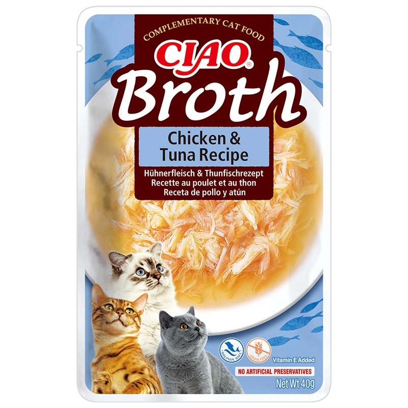 INABA Chat Ciao Broth – Poulet & Thon – 40 g