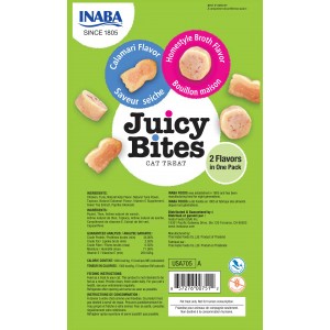 INABA Chat Juicy Bites – Bouillon & Calamar – Pack de 3 – 33,9 g