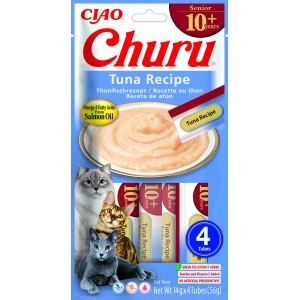 INABA Chat Churu Senior 10+ – Thon – Pack de 4 – 56 g