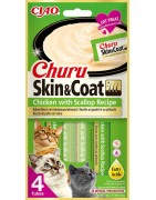 INABA Chat Churu Skin & Coat – Poulet & Saint-Jacques – Pack de 4 – 56 g