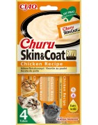 INABA Chat Churu Skin & Coat – Poulet – Pack de 4 – 56 g