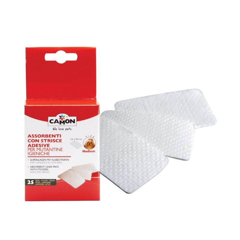 Boite de 25 protèges culotte avec adhésifs pour culotte hygiénique pour chien