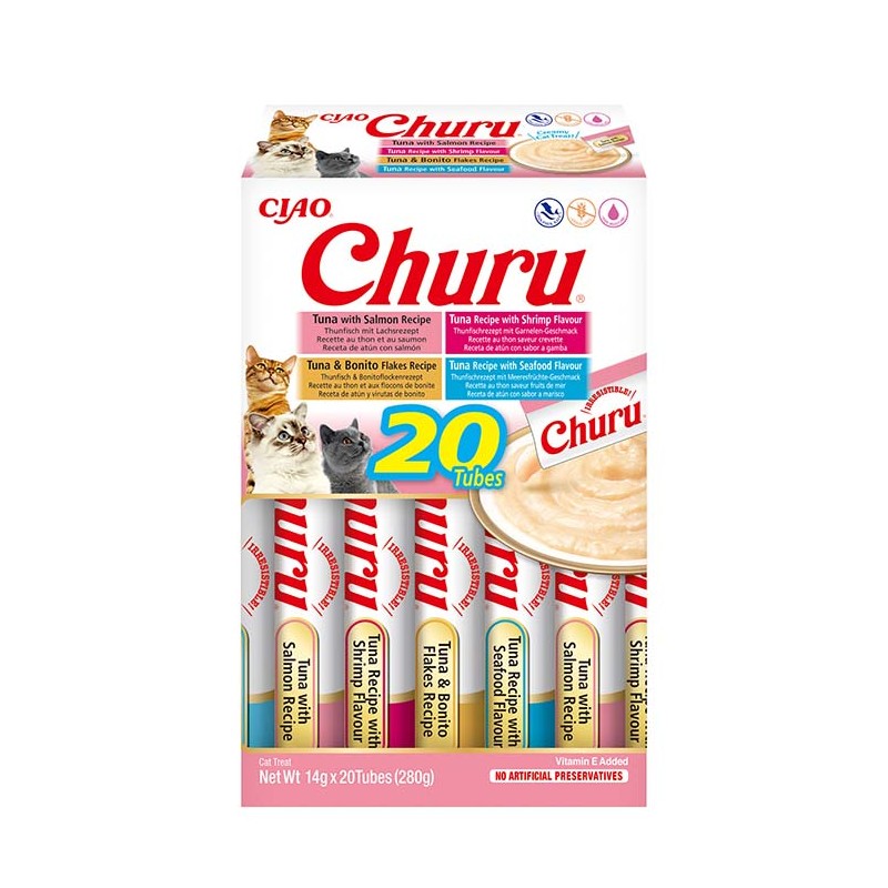 INABA Chat Churu – Fruits de mer – Multipack 20 pièces – 280 g